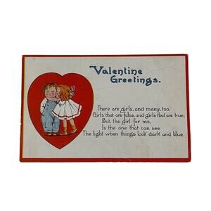 Valentine Postcard Hand dated 1916 Mooreland Indiana Gibson Art Co Cincinnati OH